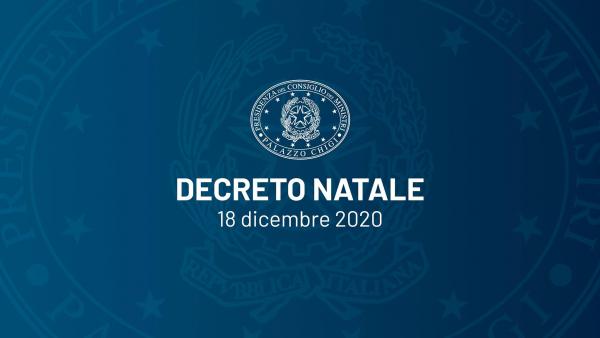 Decreto Natale 18 dicembre 2020